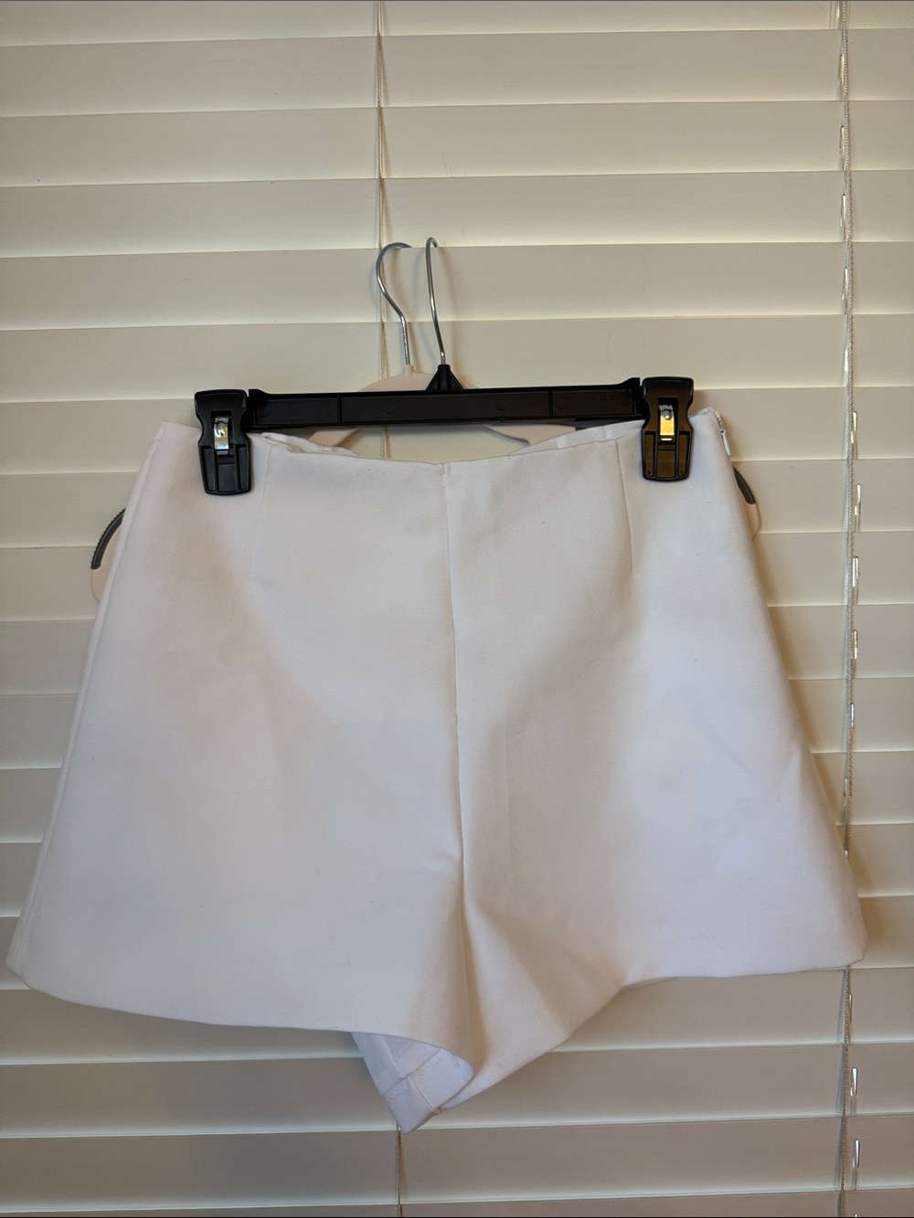 Zara White A-Line Short with Clean Front